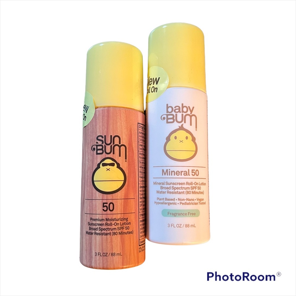 Sun Bum Premium & Mineral Roll On Sunscreen Bundle,  SPF 50, NEW